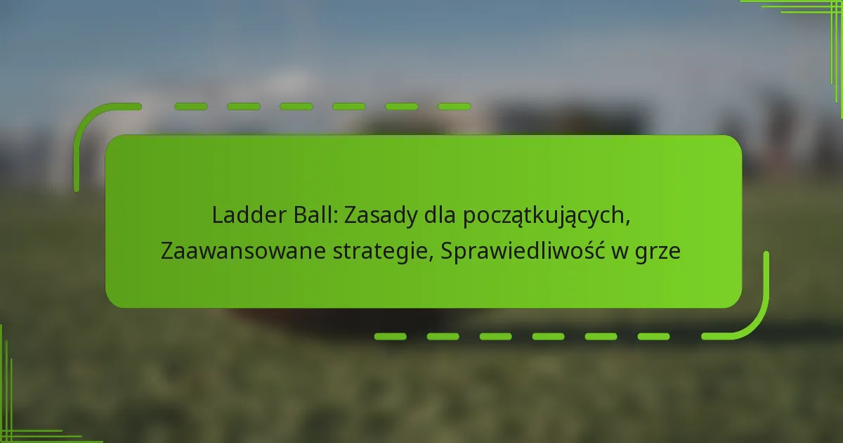 Ladder Ball: Zasady dla początkujących, Zaawansowane strategie, Sprawiedliwość w grze
