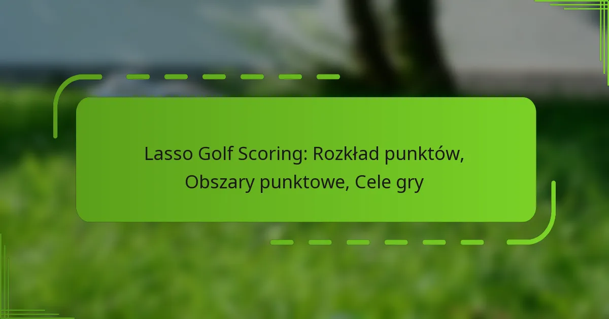 Lasso Golf Scoring: Rozkład punktów, Obszary punktowe, Cele gry